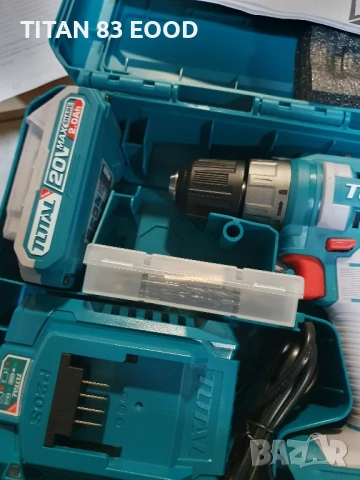 Акумулаторен винтоверт TOTAL Industrial, 20 V, 2 x 2.0 Ah Li-Ion, 45 Nm, + аксесоари, снимка 6 - Винтоверти - 51118155