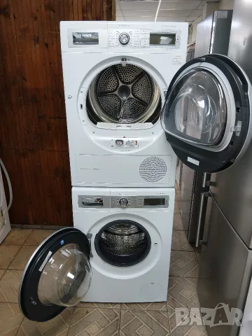 Комплект пералня и сушилня с термопомпа Бош Bosch Home Profesional 8кг А+++ Made in Germany Гаранция, снимка 7 - Перални - 56230219