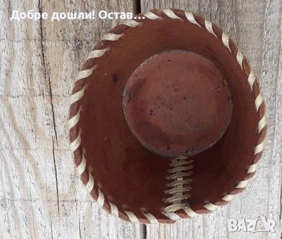 Кожени: Стари кутии, чиния, изделия от кожа, лампион, абажур, моливник, чиния, снимка 14 - Други ценни предмети - 28968026