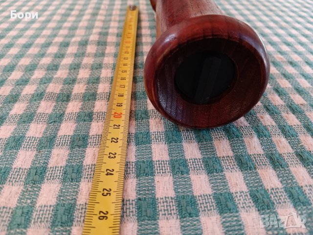 Голяма дървена солница 26см, снимка 4 - Прибори за хранене, готвене и сервиране - 42739884