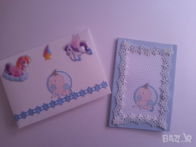 Луксозна картичка/плик за новородено бебе, рожден ден, кръщене, снимка 7 - Други - 40753744