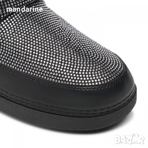 LOVE MOSCHINO № 37/38 & 39/40 🍊 Дамски апрески с декоративни камъни и лого нови с етикети, снимка 7 - Дамски апрески - 39392165