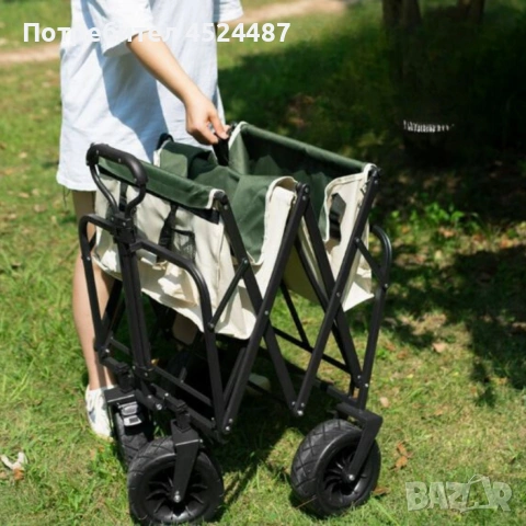 Многофункционална сгъваема количка 2 в 1 с масичка за къмпинг и пикник TV136, снимка 3 - Други стоки за дома - 53416486