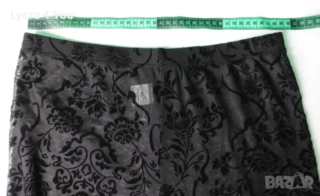 Черен тюлен клин с флорална релефна окраска L/XL, снимка 8 - Клинове - 56135268