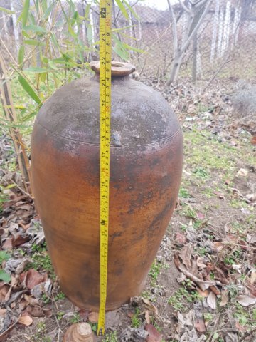 Голям стар керамичен оцетник, снимка 8 - Колекции - 35707508