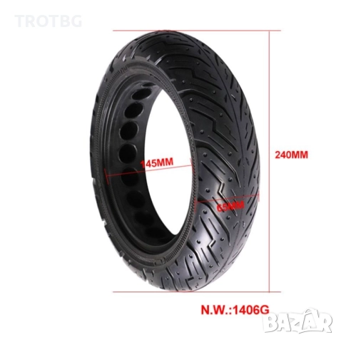 Плътна гума 10x2.5 60/70-6.5 за Ninebot Max G30, Xiaomi Mi4 Pro 2nd Gen и Zero 10 / 10X, снимка 2 - Други спортове - 52581455
