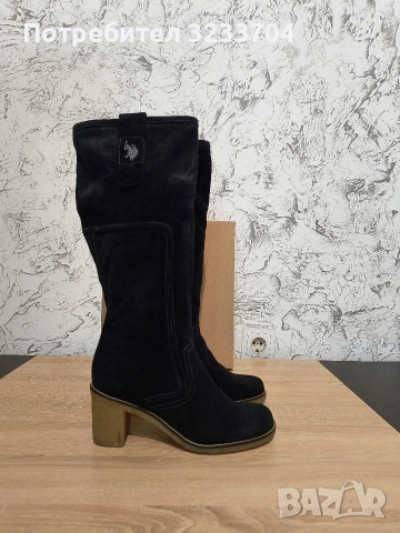 Оригинални велурени ботуши U.S. Polo Assn. – Естествен велур, №41