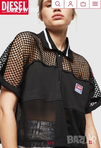 Мрежест тишърт Diesel, снимка 4 - Корсети, бюстиета, топове - 41964260