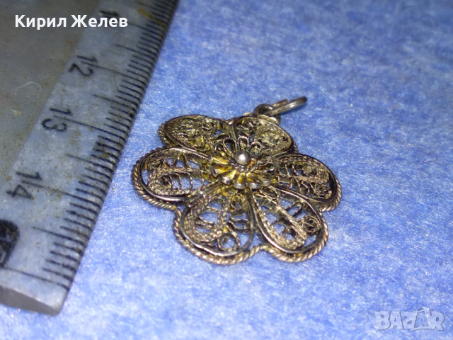 РАЗКОШЕН СТАРИНЕН ФИЛИГРАНЕН СРЕБЪРЕН МЕДАЛЬОН ЦВЕТЕ ВИСОКА ПРОБА СРЕБРО РЪЧНА ИЗРАБОТКА 41887, снимка 10 - Антикварни и старинни предмети - 44707560