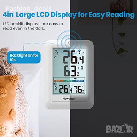 Нов Безжичен вътрешен външен цифров термометър хигрометър влажност, снимка 7 - Други стоки за дома - 41169968