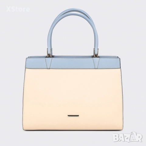 Модерна дамска чанта с двуцветен дизайн, снимка 4 - Чанти - 52585417