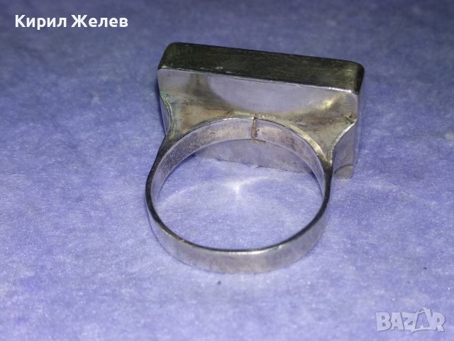 Стар СРЕБЪРЕН ЕЛЕГАНТЕН ПРЪСТЕН СРЕБРО 925 с ЧЕРЕН ОНИКС и МЛЕЧЕН КВАРЦ РЪЧНА АРТ ИЗРАБОТКА 40599, снимка 16 - Антикварни и старинни предмети - 42613359