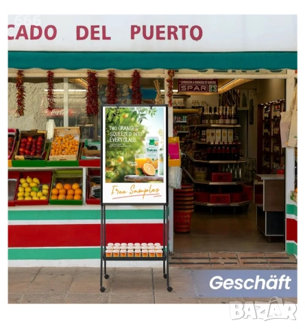 Стойка за флипчарт MAKELLO, 90 x 60 см, с тава за съхранение, магнитна бяла дъска, снимка 2 - Други стоки за дома - 53606890