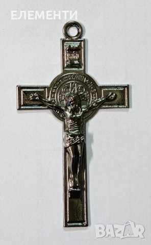 Метален Елемент / Медальон - КРЪСТ, снимка 3 - Колиета, медальони, синджири - 42660810