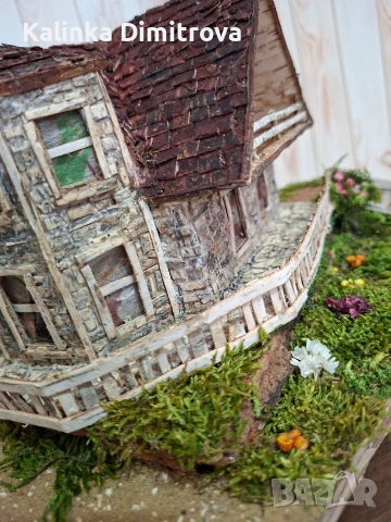 Къща в алпийски стил-ръчно изработен макет ., снимка 8 - Декорация за дома - 53222602