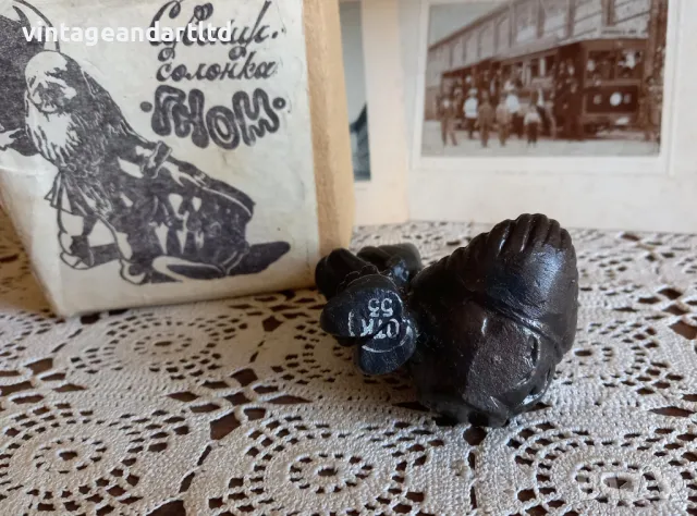 Пластика мед, съветска, гном, джудже, снимка 2 - Антикварни и старинни предмети - 47464877