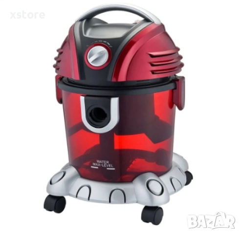 Прахосмукачка с воден филтър Voltz, 1200W-1400W, 15л., Червена, снимка 2 - Прахосмукачки - 52795957