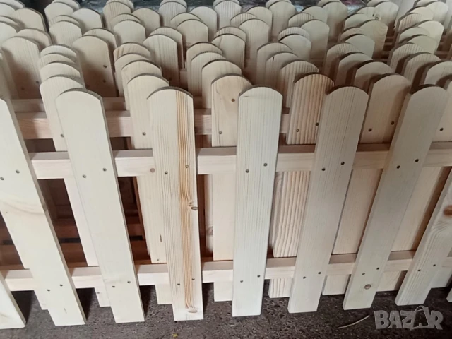 Декоративна дървена бяла ограда с врата за двор градина заведение детска площадка навес беседка , снимка 7 - Огради и мрежи - 50741046