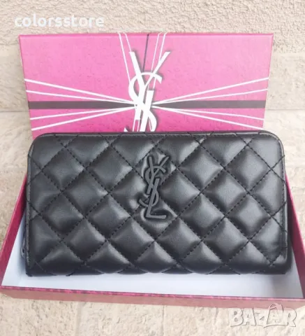 Луксозно черно портмоне YSL код SG228, снимка 2 - Портфейли, портмонета - 38032942