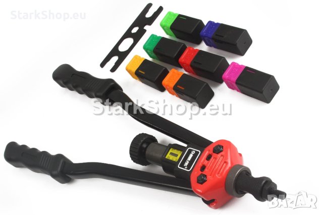  Комплект ръчна нитачка Mar-Pol , 3 в 1, поп нитове, нит гайки, 2 режещи глави 410mm, снимка 5 - Други инструменти - 40424629