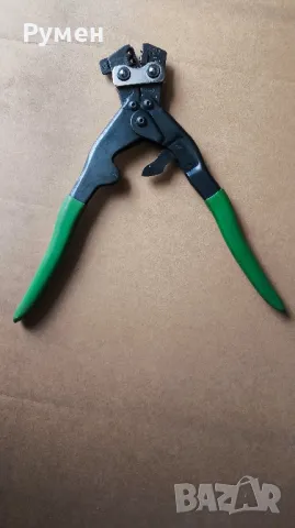 Клещи за кримпване (кербоване) на кабелни обувки и два кабела с гилза, снимка 9 - Клещи - 46406991