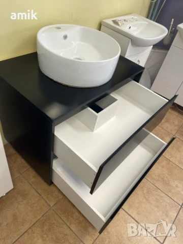 Шкаф за баня  долна част 80см."Black" , ПВЦ, снимка 2 - Шкафове - 50682917