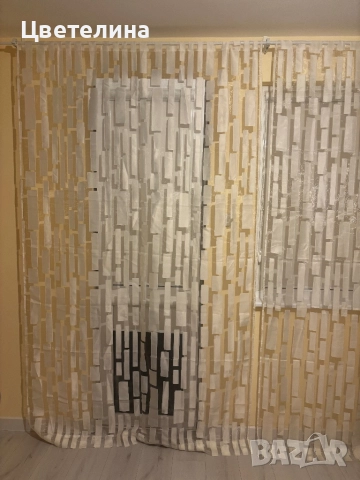 Бели пердета 2 броя за корниз 