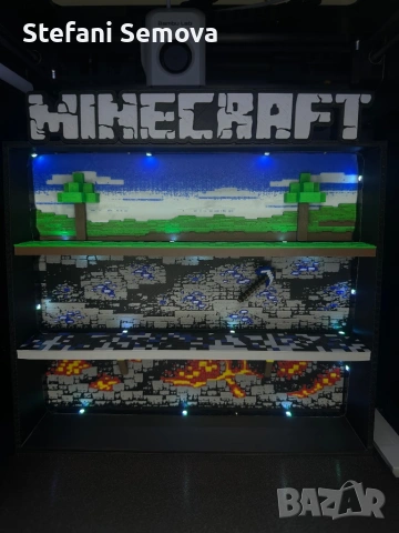 Minecraft Kinder Joy - Поставка за фигурки, снимка 4 - Други игри - 53566250