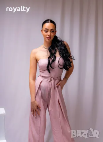 Розов стилен дамски гащеризон , снимка 3 - Гащеризони - 50049146