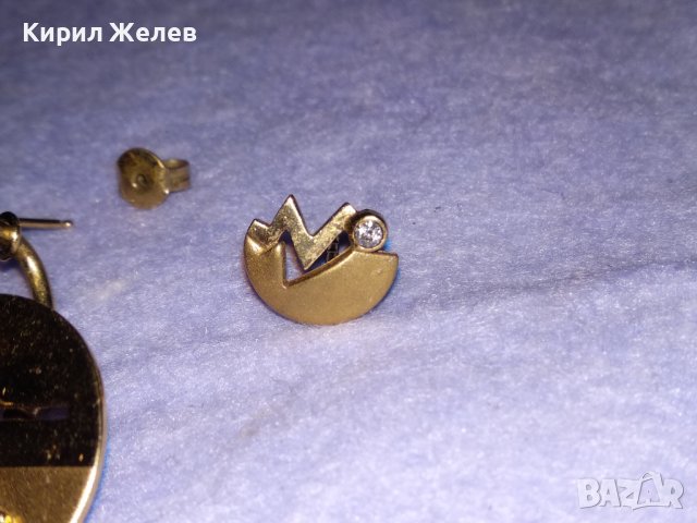 СТАРИ БРОНЗОВИ АРТ НУВО СКЪПОЦЕННИ ОБЕЦИ АНГЛИЯ с РЕАЛНА ДУБЛЕ ПОЗЛАТА с МАРКИРОВКА DOUBLE 38692, снимка 6 - Антикварни и старинни предмети - 41730340