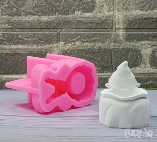 Молд кашпа коледно джудже с чувал, снимка 3 - Форми - 50741698