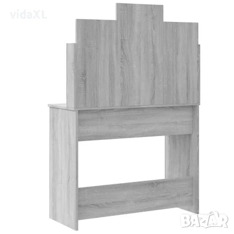 vidaXL Тоалетка с LED лампи, сив сонома, 96x40x142 см, снимка 7 - Тоалетки - 56148092