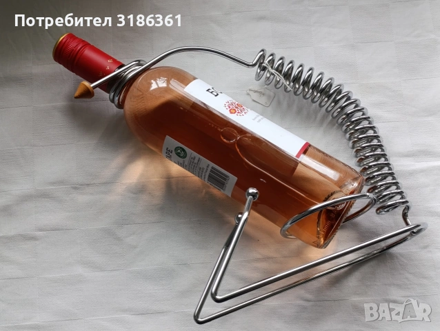 Оригинална стойка за бутилки вино, благородна стомана за презентации и лесно наливане в чаши, снимка 3 - Други стоки за дома - 53519687