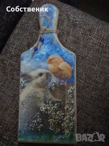 Декорирана дъска "Великден", снимка 2 - Декорация за дома - 38811374