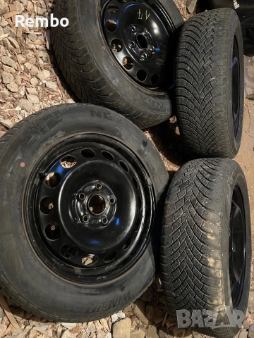 Железни джанти със зимни гуми, снимка 3 - Гуми и джанти - 52679897
