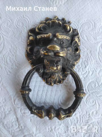 Хлопка лъв от стара врата - бронз, снимка 1 - Други - 41472511