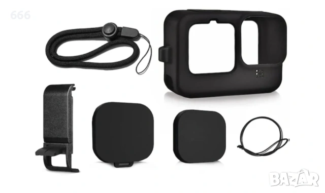 Комплект защитни аксесоари за GoPro Hero 9/10/11/12/13 Black, Капаче + 6 бр Стъклени проектори