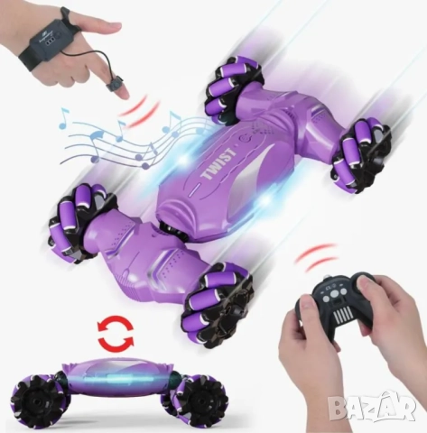 Радиоуправляема кола за дрифт със сензорно управление чрез жестове на ръката + дистанционно управлен, снимка 2 - Коли, камиони, мотори, писти - 52401531