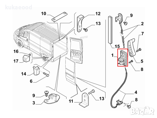 Брава за задна лява врата на Citroen Jumper 2 2006+, снимка 6 - Части - 44554053