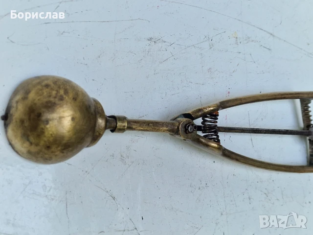 Бронзова лъжица за сладолед, снимка 3 - Антикварни и старинни предмети - 50704262