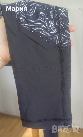 Чисто Нов Л размер Дамски Спортен Еластичен Клин Висока Талия Черен Бял Шарен Пепко Pepco Beloved, снимка 8 - Спортни екипи - 39698566