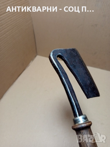 Соц Стара Ръчно Кована Брадвичка Сатър. , снимка 7 - Антикварни и старинни предмети - 52346179