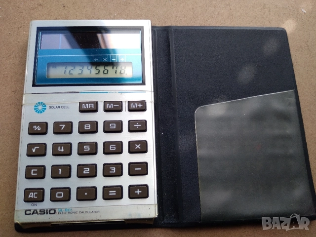 Ретро калкулатор CASIO SL-801, снимка 2 - Друга електроника - 52061940