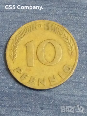 10 пфенинга (1949) марка,,D,,