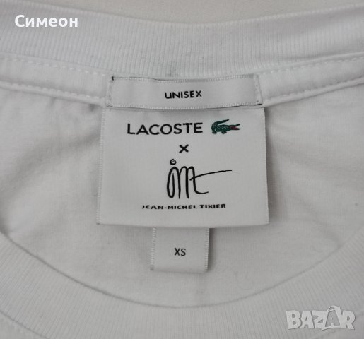 Lacoste x Jean-Michel Tixier T-Shirt оригинална тениска XS памучна, снимка 3 - Тениски - 41668837