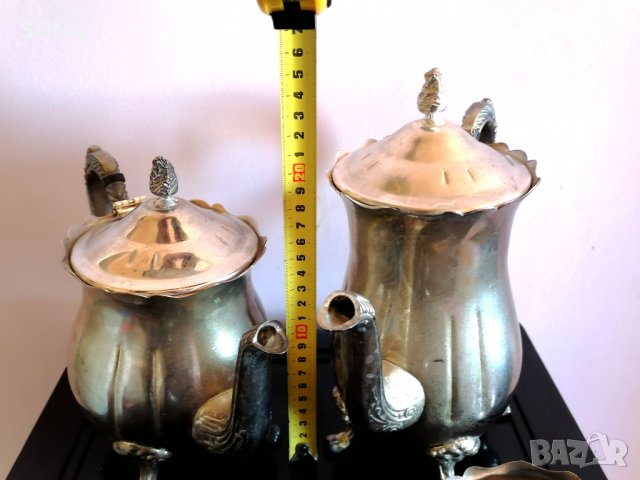 Страхотен Стар Посребрен Сервиз, снимка 12 - Антикварни и старинни предмети - 40199675