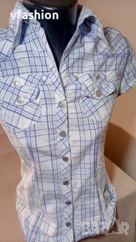 ДАМСКА КАРИРАНА РИЗА CLOCKHOUSE, снимка 2 - Ризи - 36275329