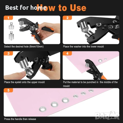 Инструмент за нитове за брезентови капси, снимка 4 - Друга електроника - 53760452