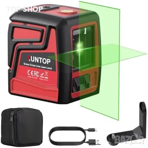 Нов Самонивелиращ се лазерен нивелир 100 фута с Type-C зареждане, зелен