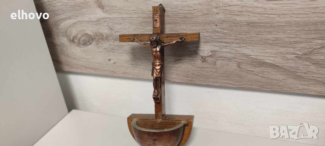 Дървен кръст разпятие Исус Христос, снимка 3 - Антикварни и старинни предмети - 44649360